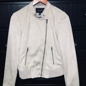 NWT Banana Republic Faux Suede Moto Jacket